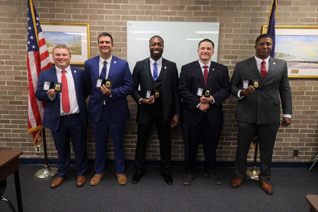 Group of new criminal justice graduates.